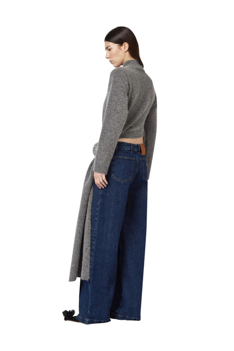 Knit Sweater With Crystal Brooch