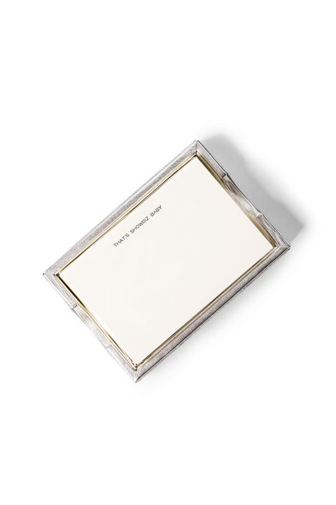 "That's Showbiz Baby" & Silver Memo Tray