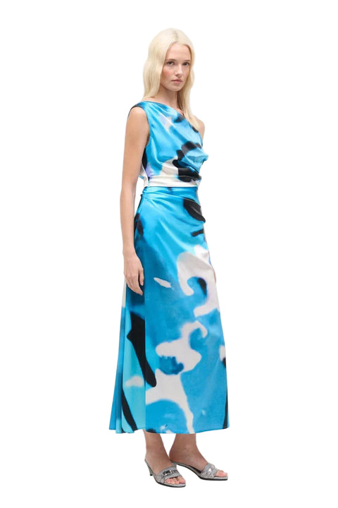 Phare Silk Dress Blue Haze