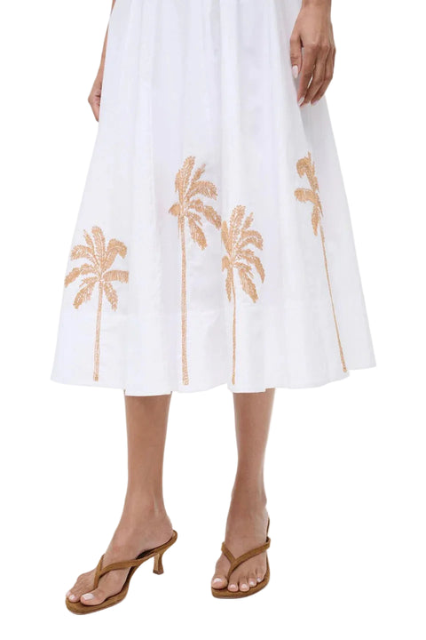 Wells Dress Palm Embroidery
