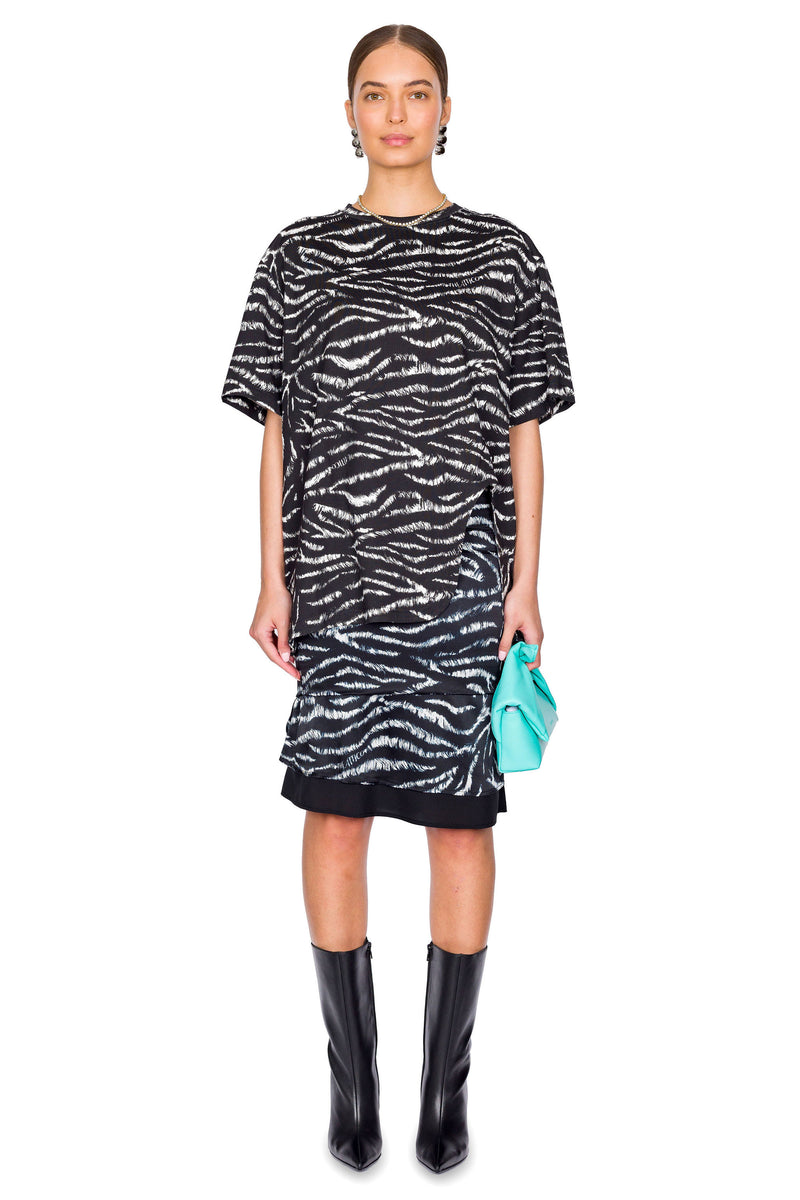 Tシャツ・カットソー THE ATTICO ZEBRA PRINT LIGHT JERSEY T-SHIRT Zebra T-Shirt - The Attico – Market Highland Park