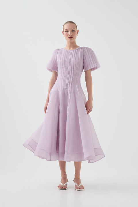 Nova Pleated Midi Dress