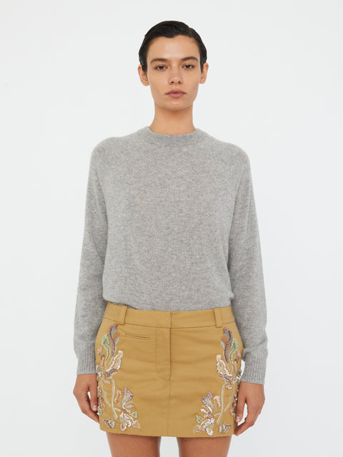 Duke Embellished Chino Mini Skirt