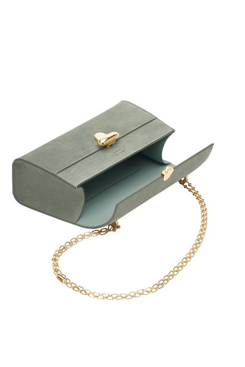 Chain Symmetry Pochette In Suede