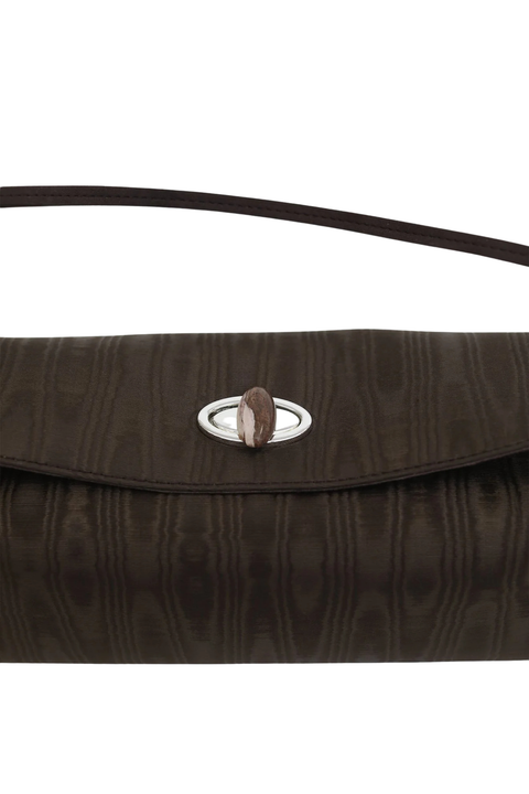Doba Quartz Turnlock Moire Shoulder Bag