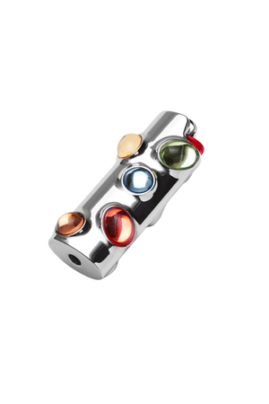 Gemstoned silver lighter case