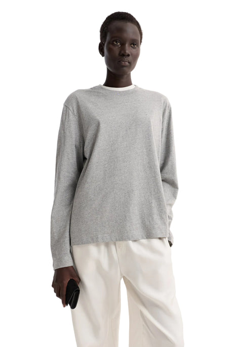 Slub Melange Jersey Long Sleeve