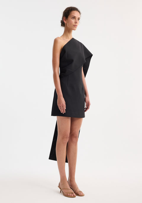 Short Sculptural Sash Dress