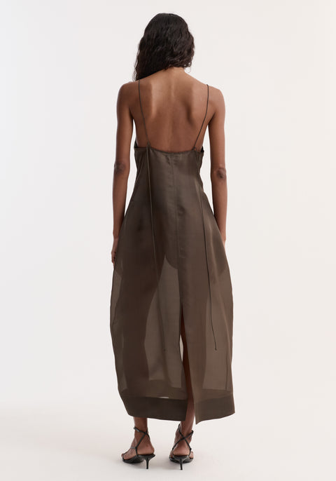 Sheer Bustier Volume Dress