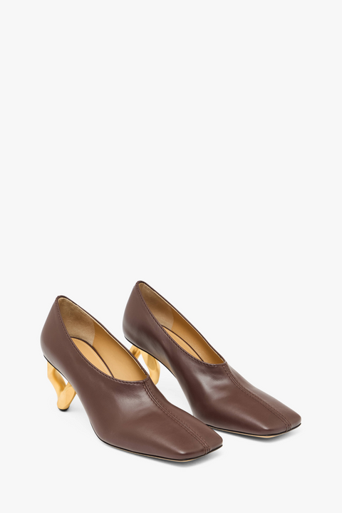 Stitch Chain Heel Pump