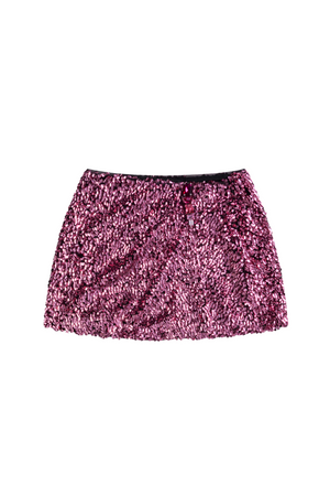 Crystal Cluster Sequin Mini Skirt
