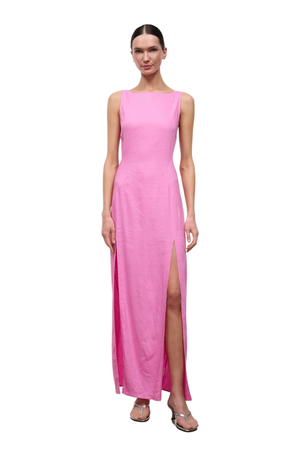 Costa Linen Dress Orchid