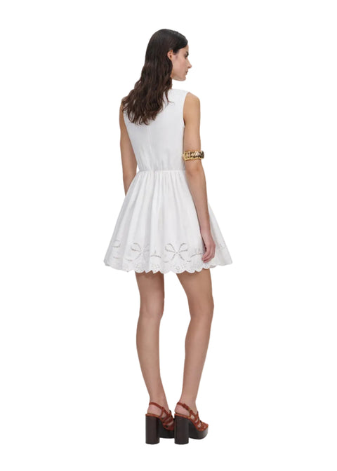 Cotton Embroidered Mini Dress