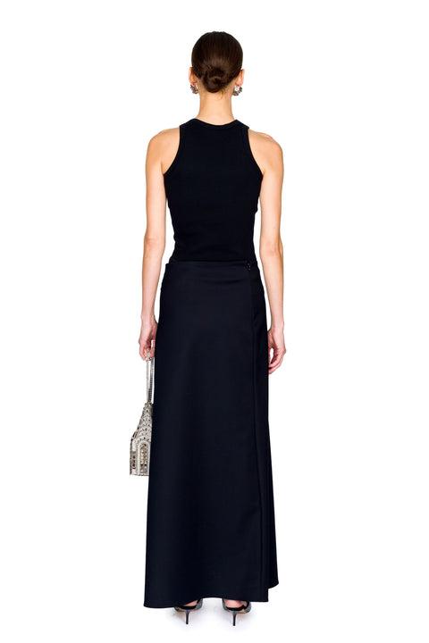 Logo Belt Long Skirt