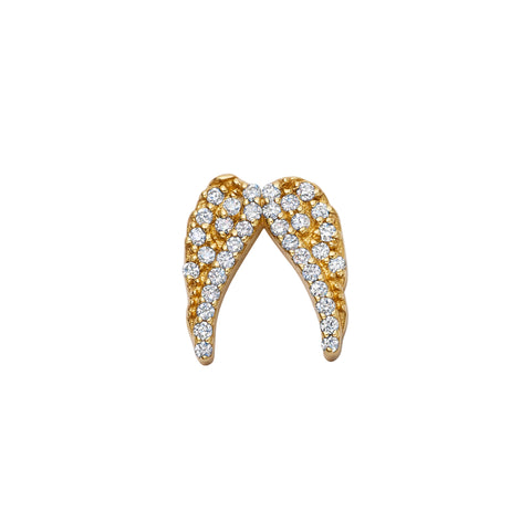 Diamond Angel Wings Charm
