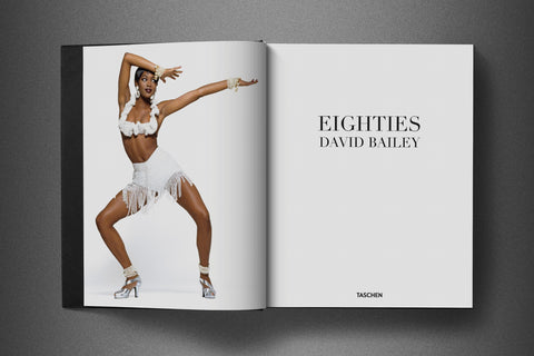 Inside cover page of the coffee table book "Eighties: David Bailey"