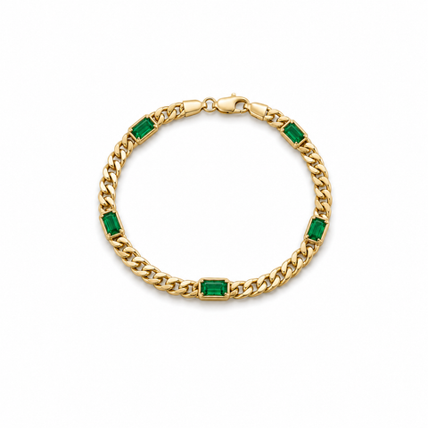 Emerald Cuban Bracelet