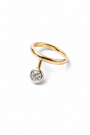 Diamond Core Stick Dangle Ring