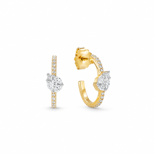 Le Cercle Illusion Diamond Pear Hoop Earrings