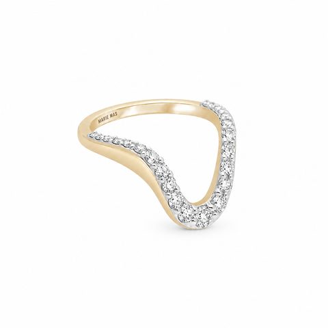 Grand Aura Ring Half Pave