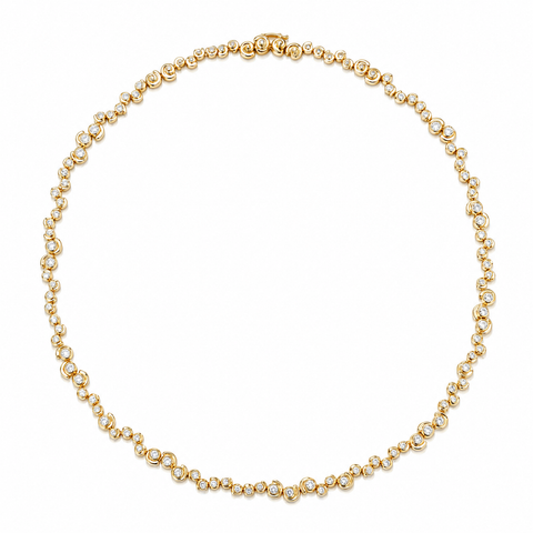 Escargot Diamond Rivière Necklace