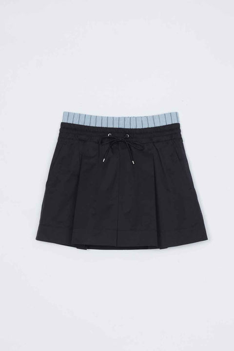 Ripstop Mini Skirt With Double Waistband