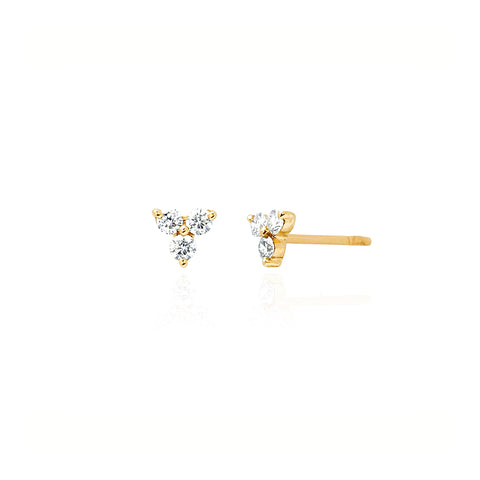 Diamond Trio Stud Earrings