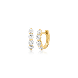 Jumbo Prong Set Diamond Mini Huggie