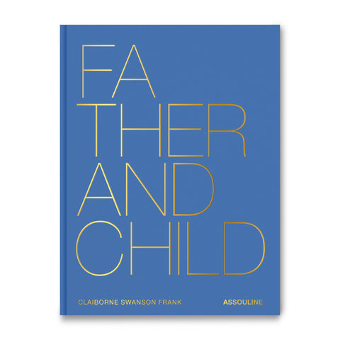 Front cover of Father and Child book in blue.