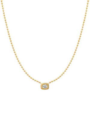 Oval Gypsy Solitaire Necklace