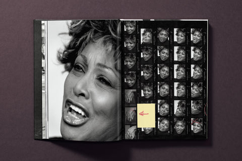 Inside page of the coffee table book "Tina Turner by Peter Lindbergh"