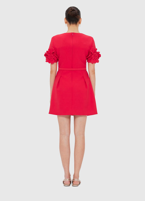 Aurelie Floral Applique Mini Dress