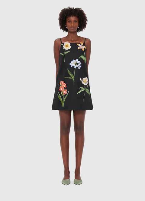 Leia Embroidery Mini Dress