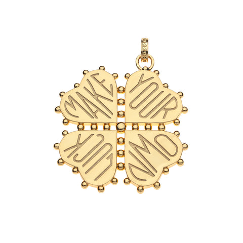 LUCKY Half Of My Heart Pendant Classic Rolo Chain