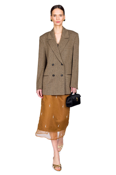 Pearl Embellished Organza Skirt