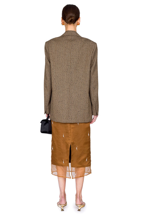 Pearl Embellished Organza Skirt