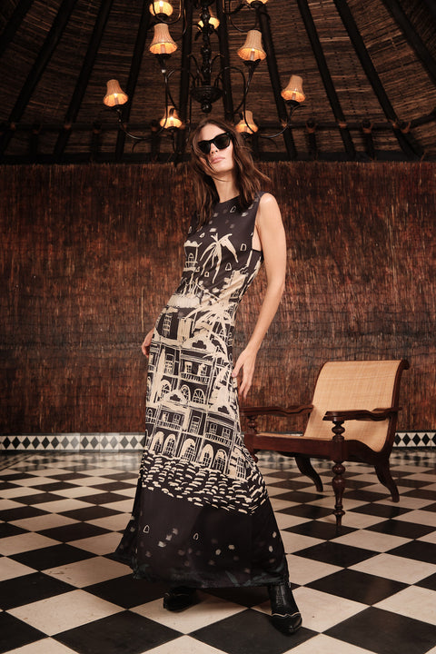 Cardinal Direction Ankle Dress