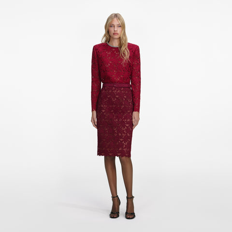 Lace Crystal Trim Top