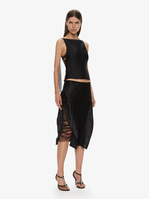 Lattice Silk Top