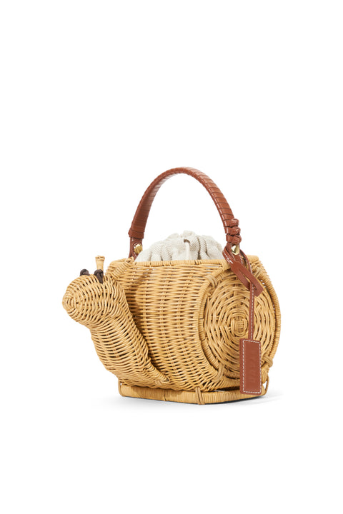 Escargot Wicker Basket Bag