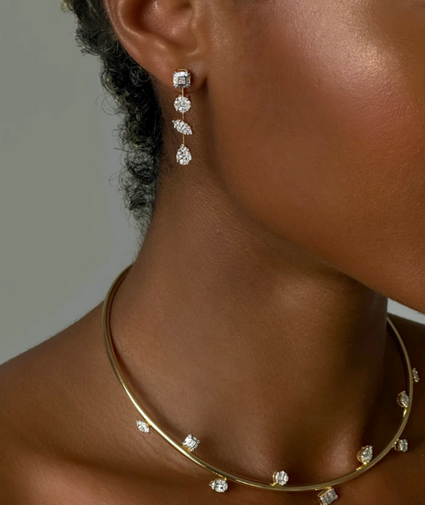 Le Cercle Floating Illusion Diamond Earrings