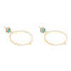 Turquoise Starburst Peak Hoop Earrings
