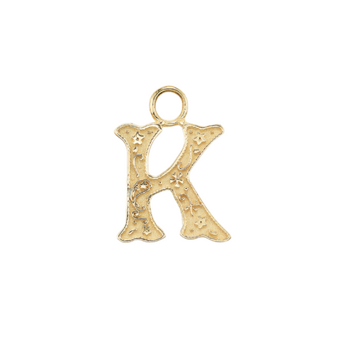 Southwestern "K" Initial Earring Charm