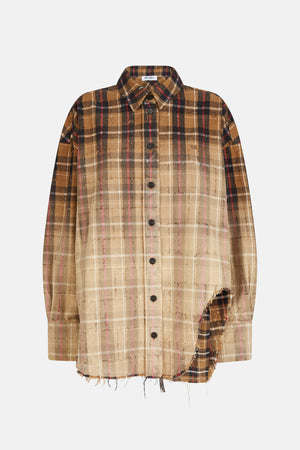Long Sleeve Button Down Plaid Shirt