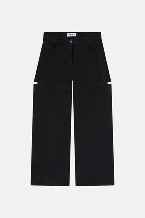 Denim Pant With Open Back Slits
