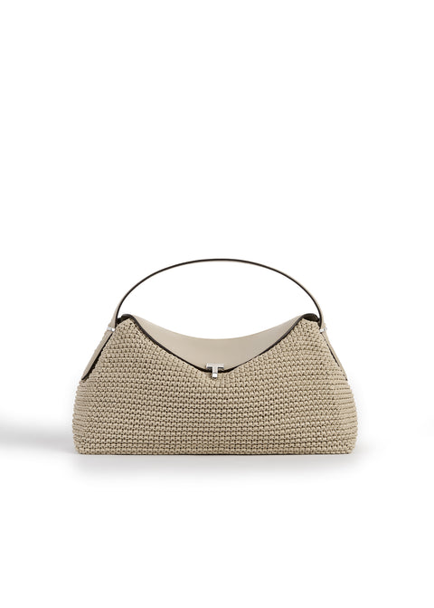 T-Lock Woven Leather Top Handle