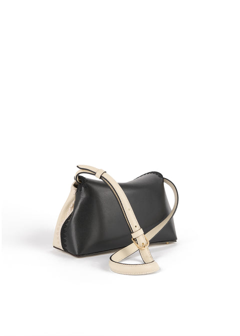 T-Lock Embroidered Leather Clutch