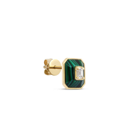Tribal Stud Emerald Malachite