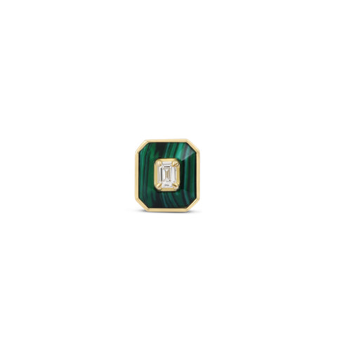 Tribal Stud Emerald Malachite