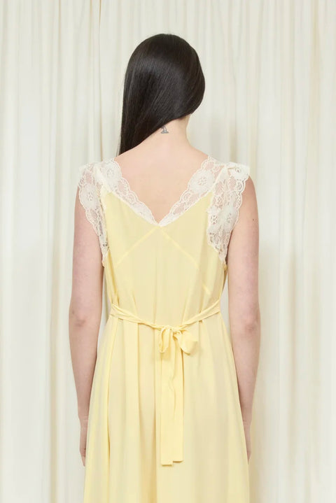 Lace Trim Midi Dress